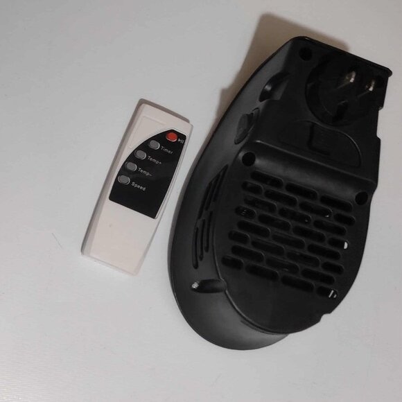 Nearly New Remote Control Black Dual Electric Heater Bundle - Picture 5 of 5